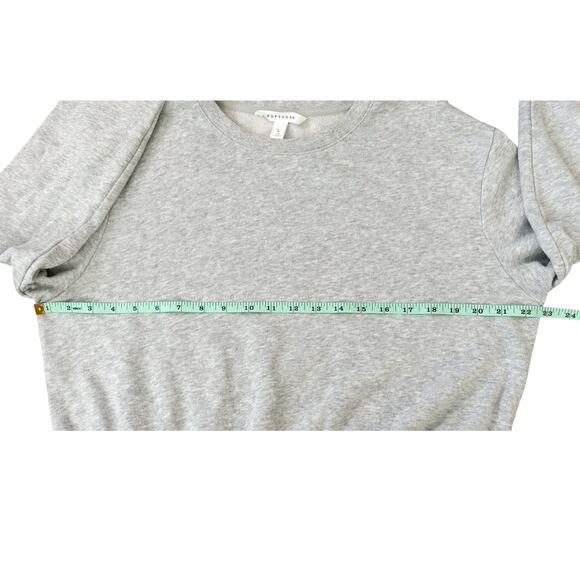 POPSUGAR Light Gray Ruffle Hem Sweatshirt Womens Size L - Picture 5 of 7